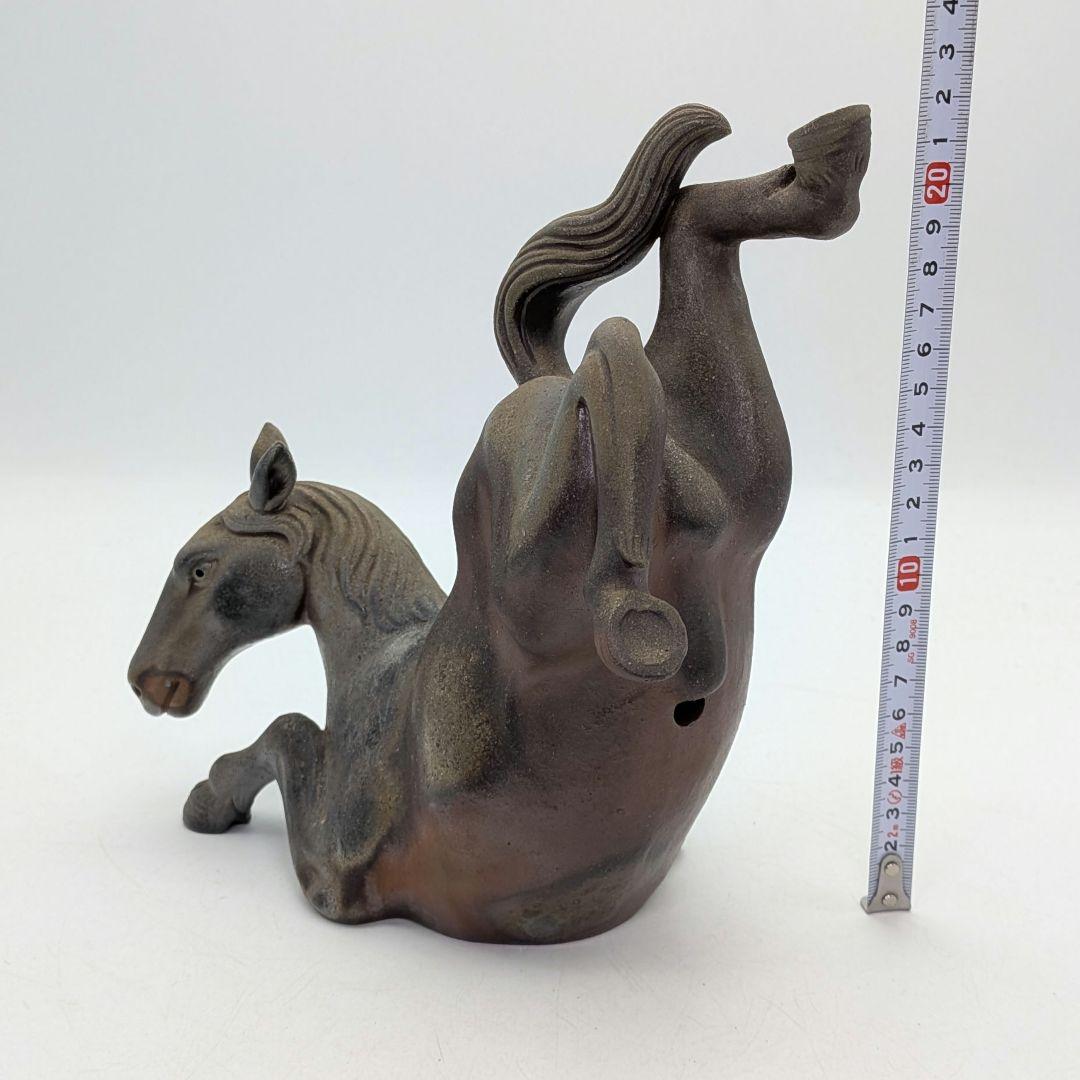 二代目小山一草 備前焼 窯変午置物 共箱 干支置物 午年