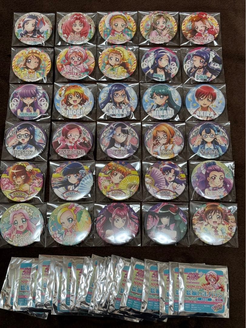 プリキュア缶バッジ　アイドルプリキュア缶バッジ　春フェス　コンプリート　CURE