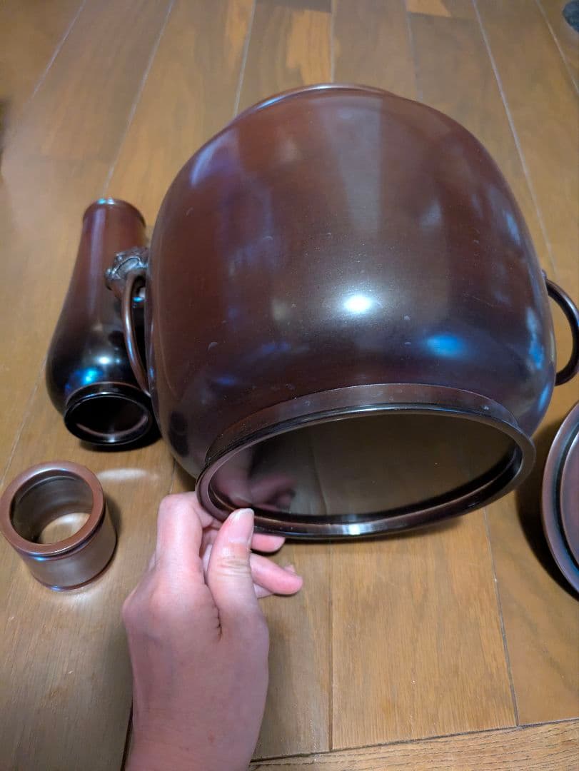 銅製茶釜セット 木製収納箱付きの通販はau PAY マーケット - 輸入雑貨