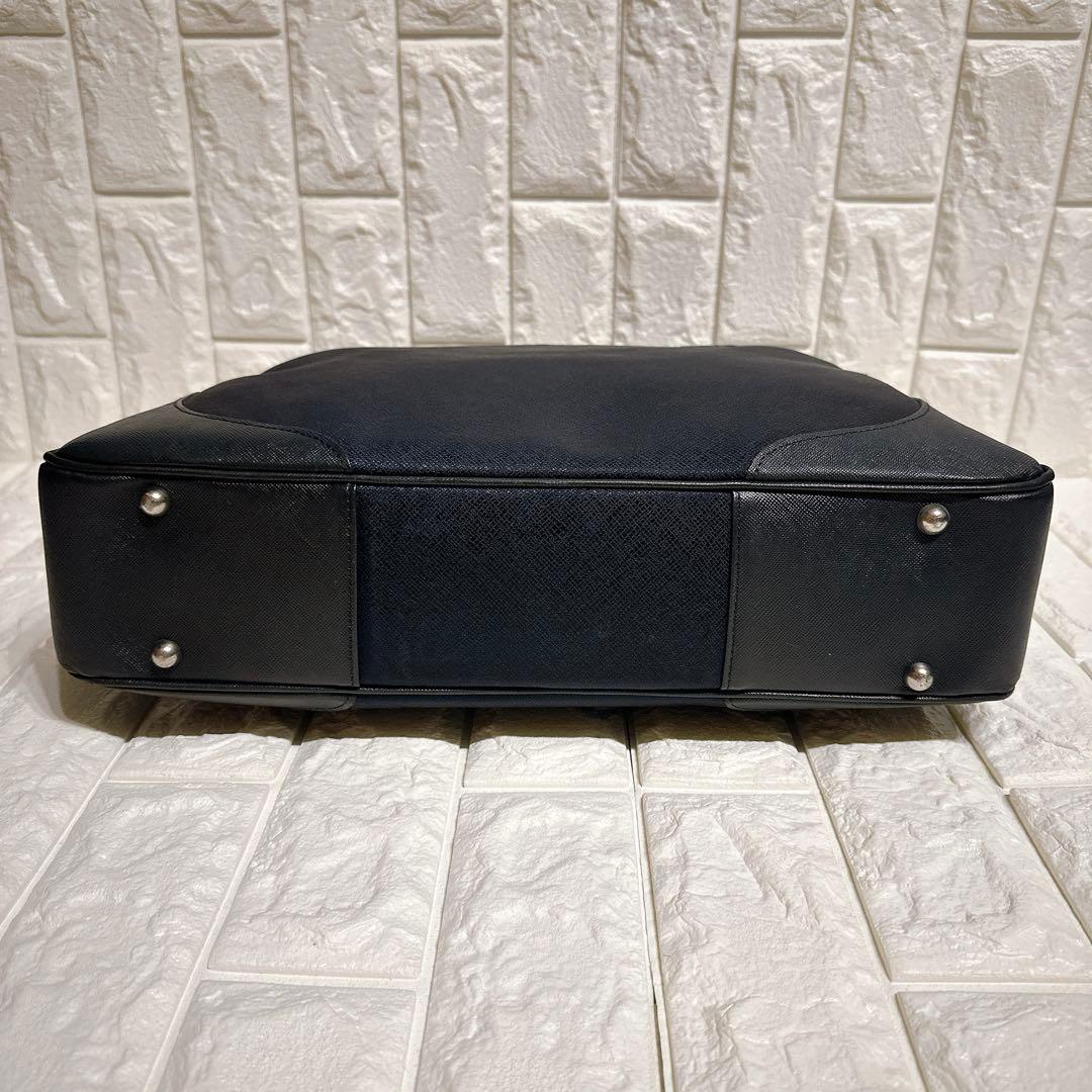 極美品 ペッレモルビダ ビジネスバッグ 2way レザー ネイビー A4収納可能