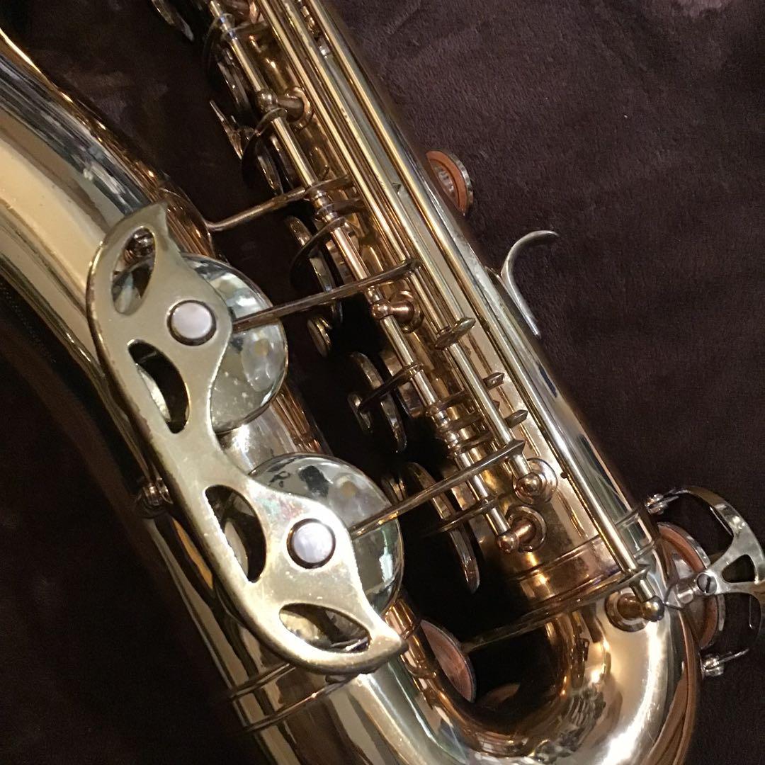 e)美品 全音域音出し確認済 ビンテージ アルトサックス　セルマーケース付き