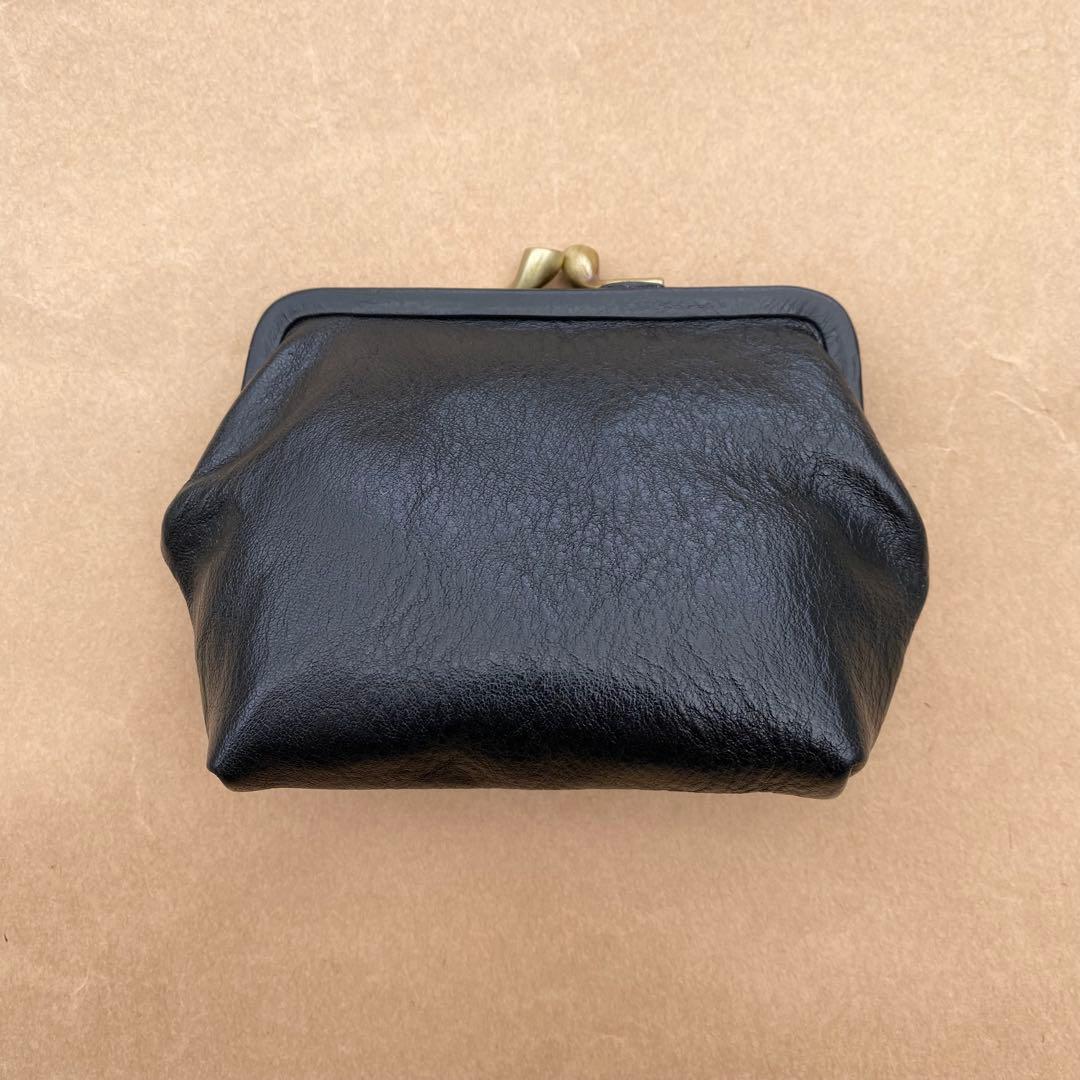 イルビゾンテ　がま口　ポーチ　ミニ財布　ケース　小銭入れ　ブラック