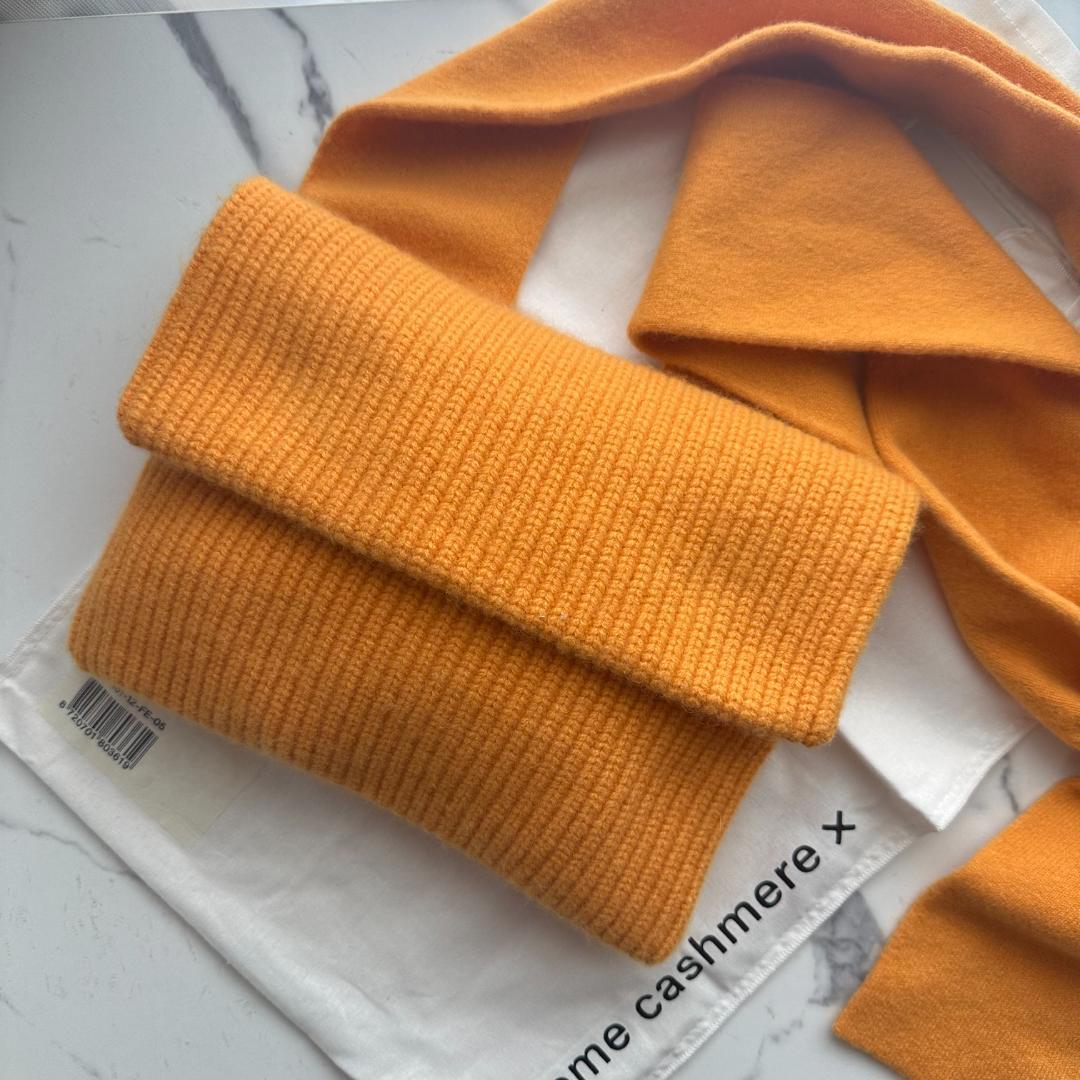 【極美品】Extreme Cashmere　ショルダーバッグ　オレンジ　カシミヤ