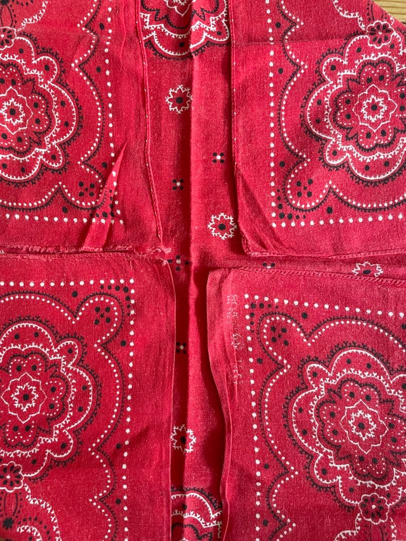 50s〜ビンテージバンダナ3枚SET｜雷柄・花柄・下鼻