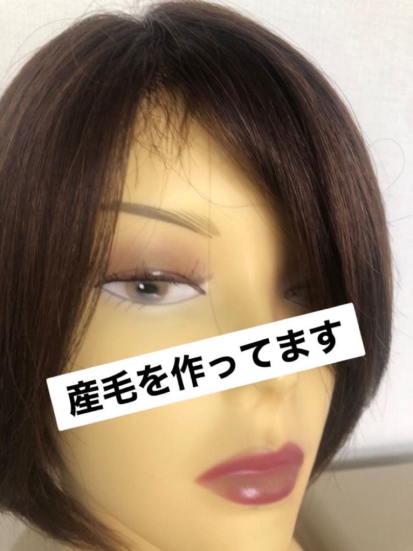 人毛ショートウィッグ Sサイズ　訳あり