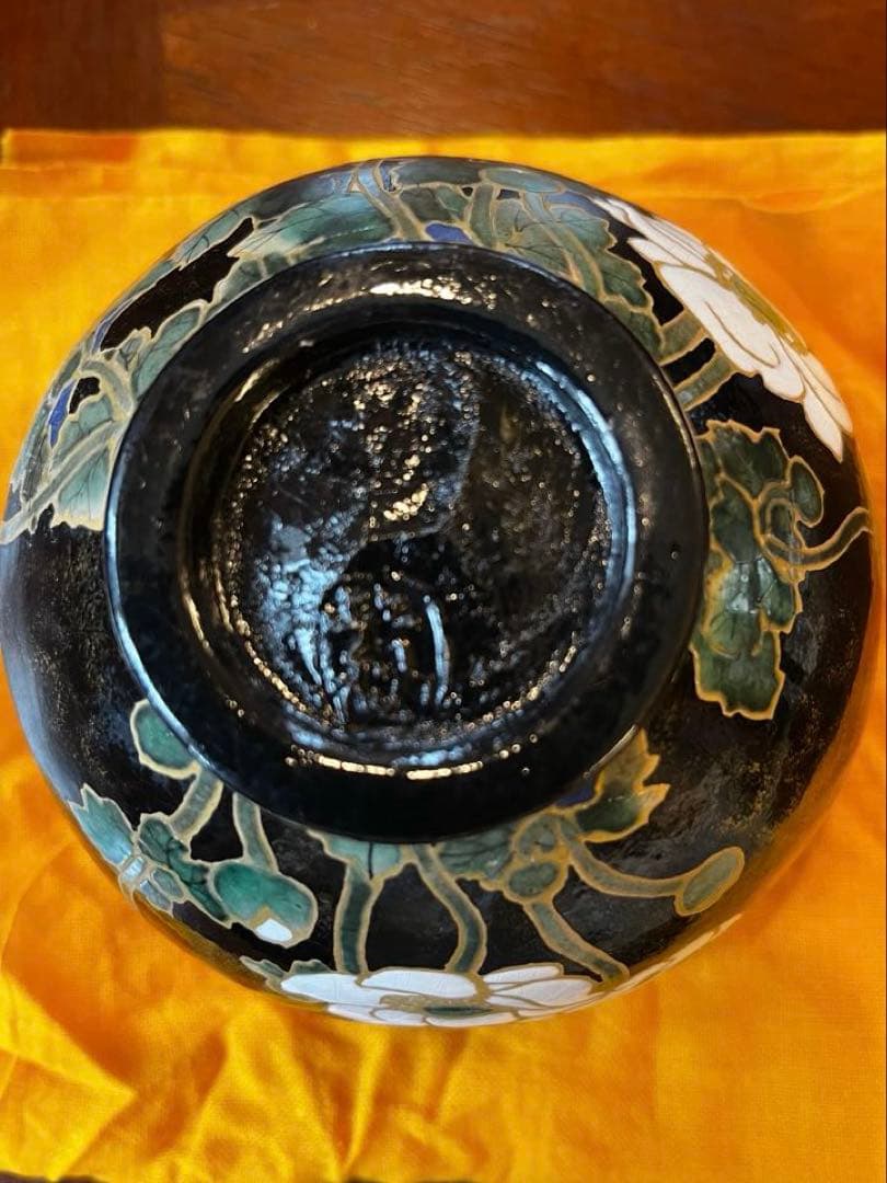 抹茶茶碗 乾山写し 秋海棠 浅野紫仙作（山崎窯）