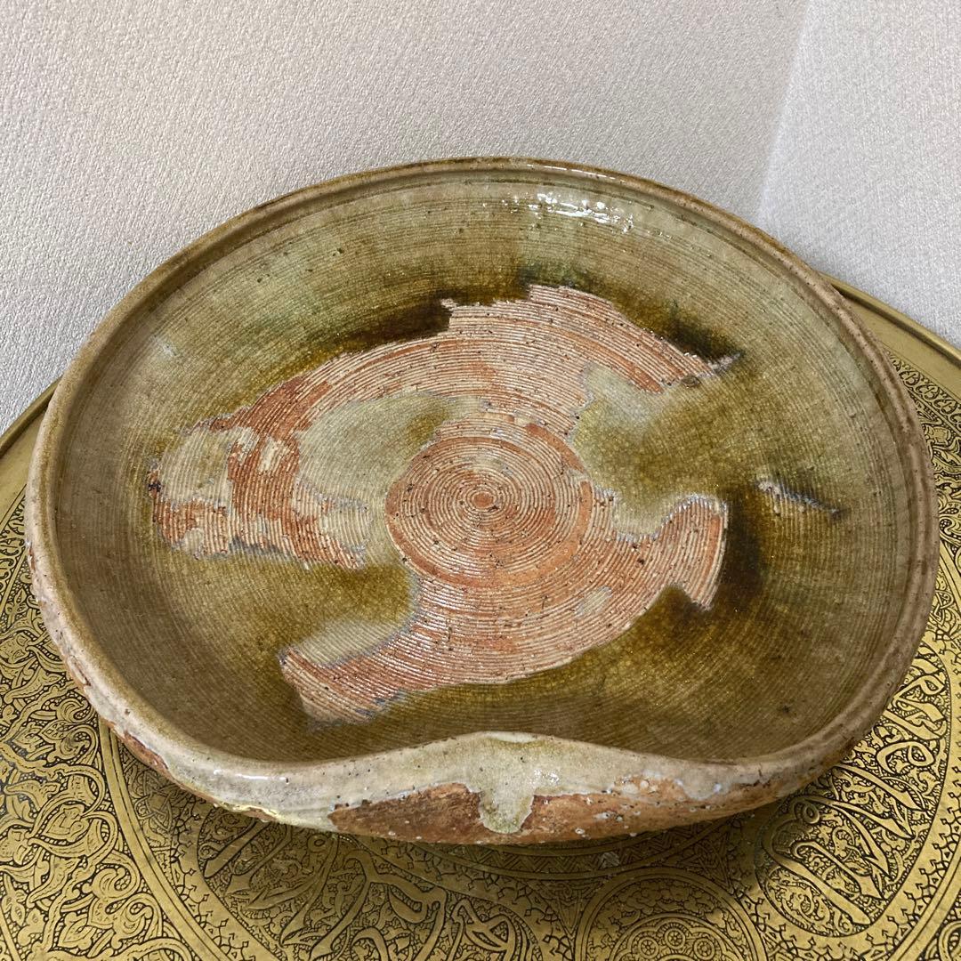 時代　大鉢　盛鉢　大皿　飾り皿〈検 信楽焼　古瀬戸　伊賀　織部　唐津　萩