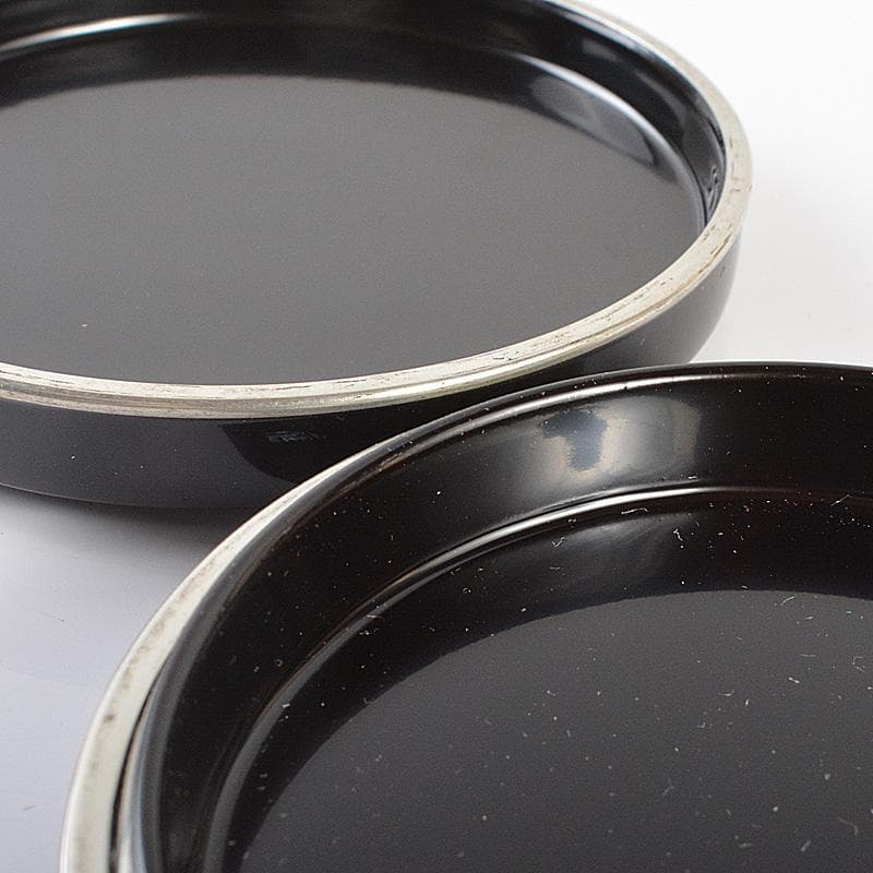 茶道具　山中塗　道場宗廣作　花蒔絵　銅覆輪　香合　共箱　V　R6446