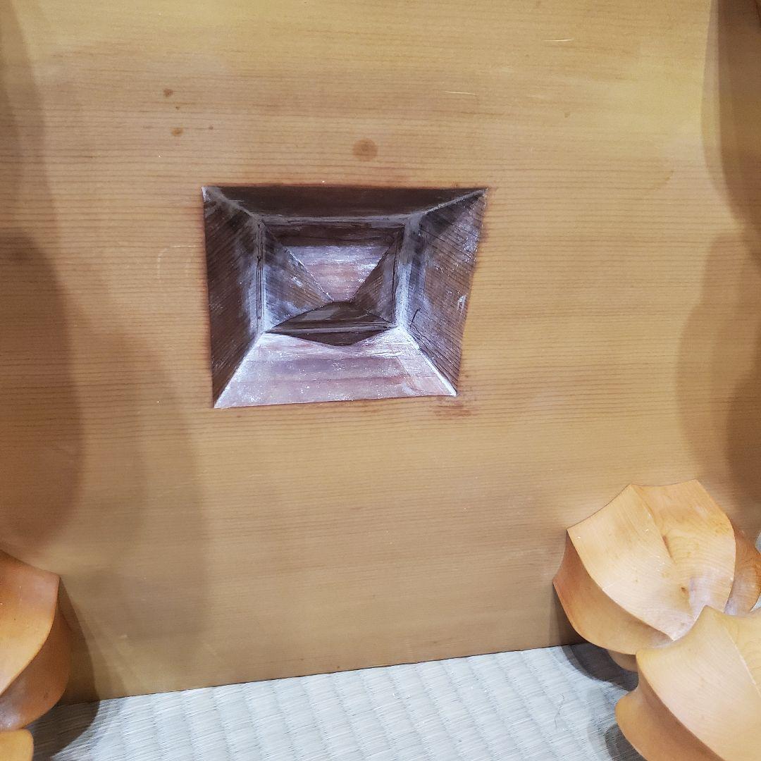 【状態良好】碁盤 脚付き へそあり 無垢盤 5寸8部 高級囲碁盤