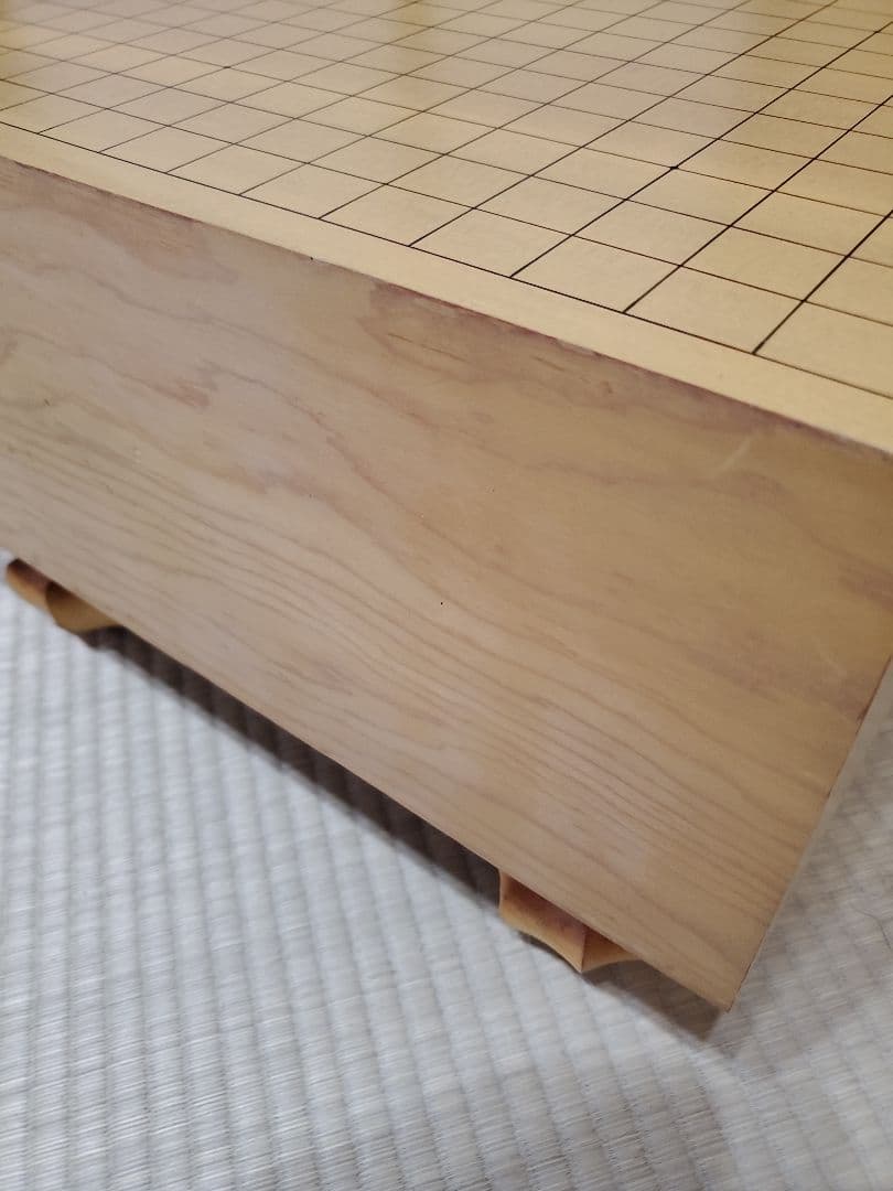 【状態良好】碁盤 脚付き へそあり 無垢盤 5寸8部 高級囲碁盤