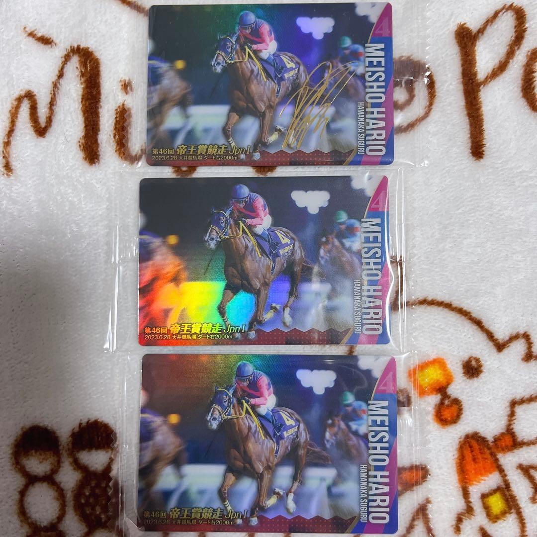 サラブレッドホースコレクション 第2R メイショウハリオ 箔押し サイン