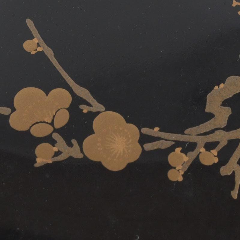 茶道具　青磁　蓋物　香合　梅木蒔絵蓋付　花押あり　時代箱　V　9493