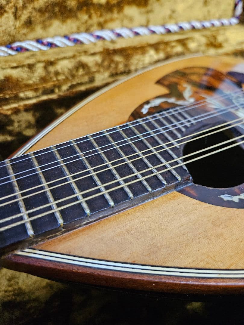 ラファエレ カラーチェ マンドリン 白蝶貝装飾 象嵌 べっ甲 1974年製