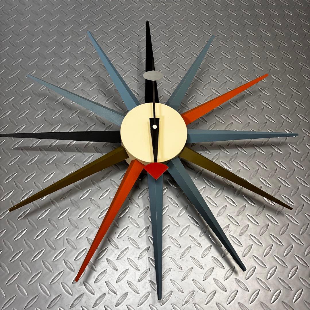 美品】vitra ジョージ・ネルソン サンバースト クロック マルチカラー