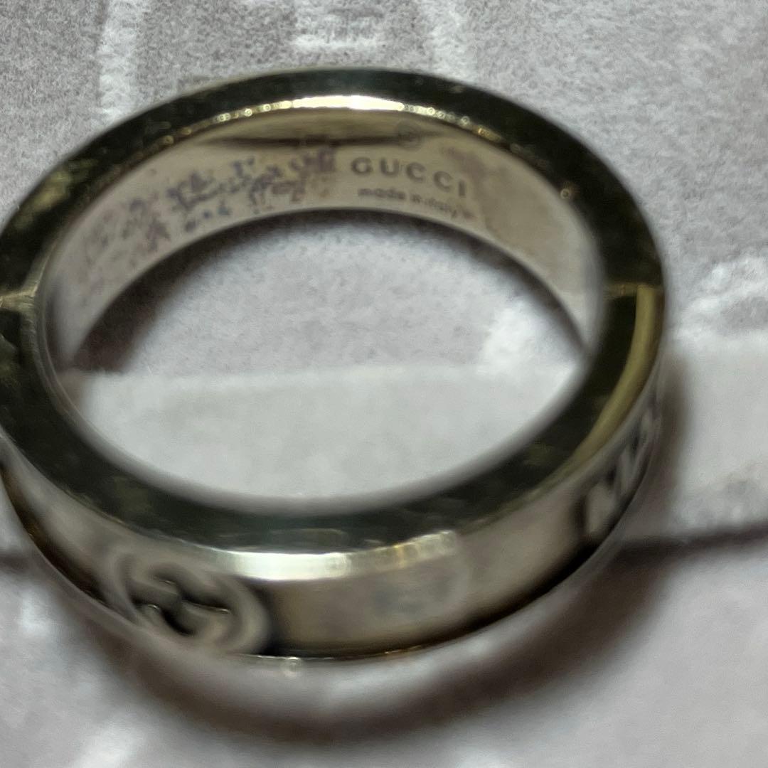 GUCCI インターロッキング G リング Ag925 12号　ロゴ