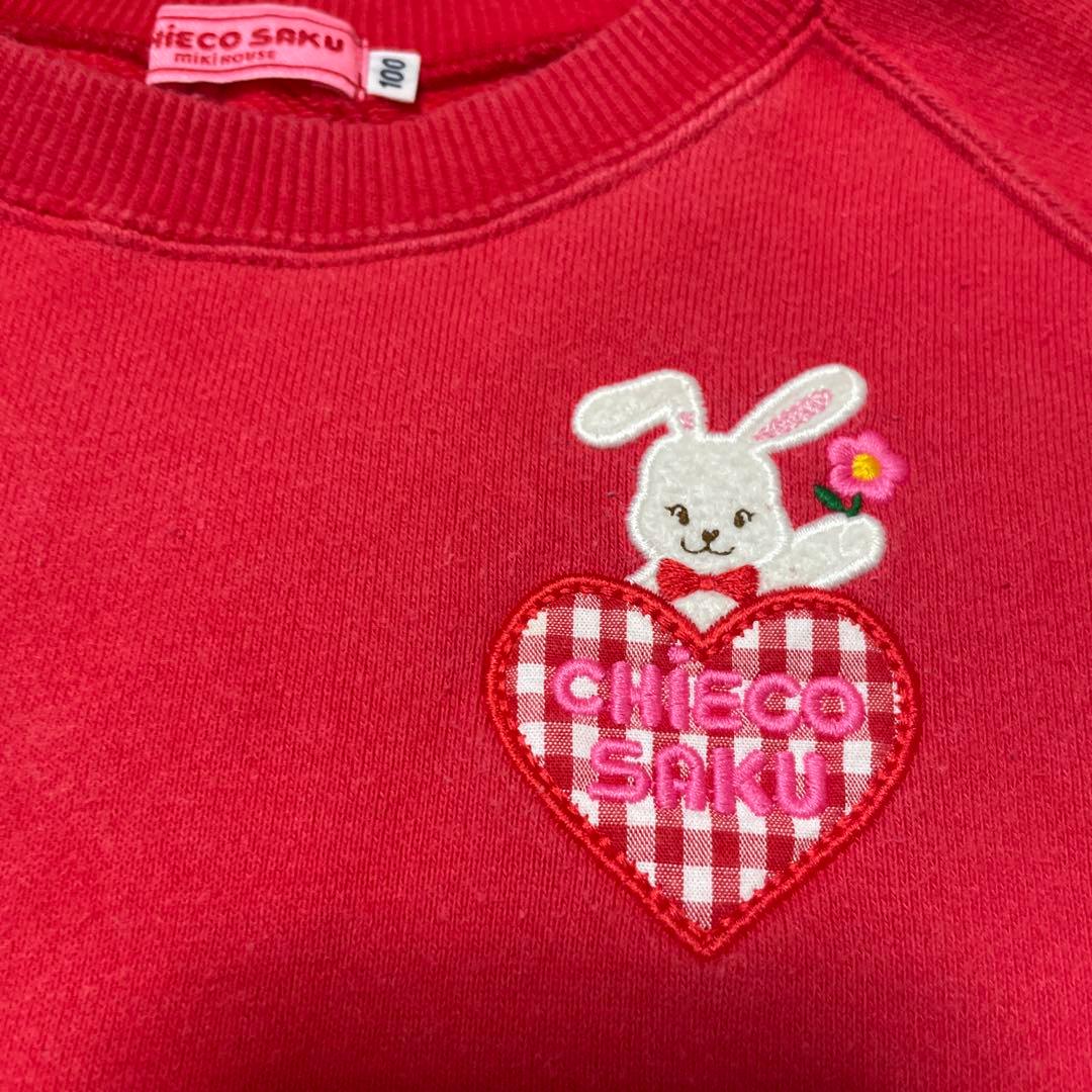 チエコサク トレーナー 赤 100サイズ