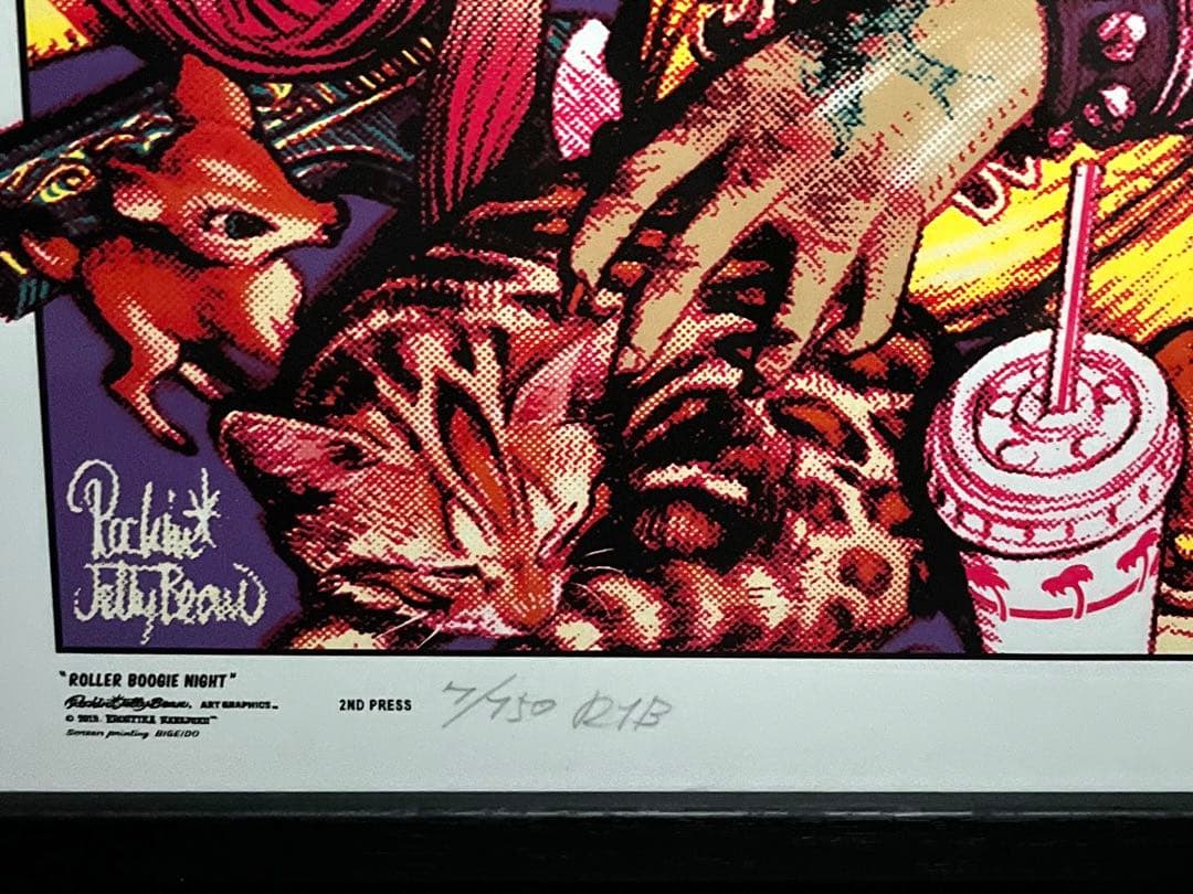 ロッキンジェリービーン ローラーブギーナイト ポスター エロスティカ 額装済