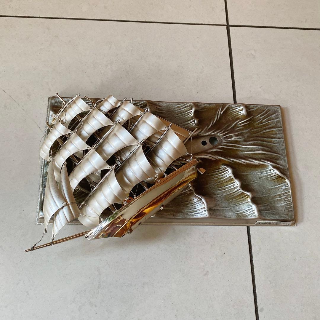 銀製 船 オブジェ 置物 TAKEHIKO