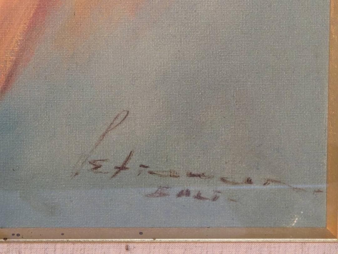 【真作】絵画　油彩12号　美しき女性の肖像画　柔らかな表現力　U147