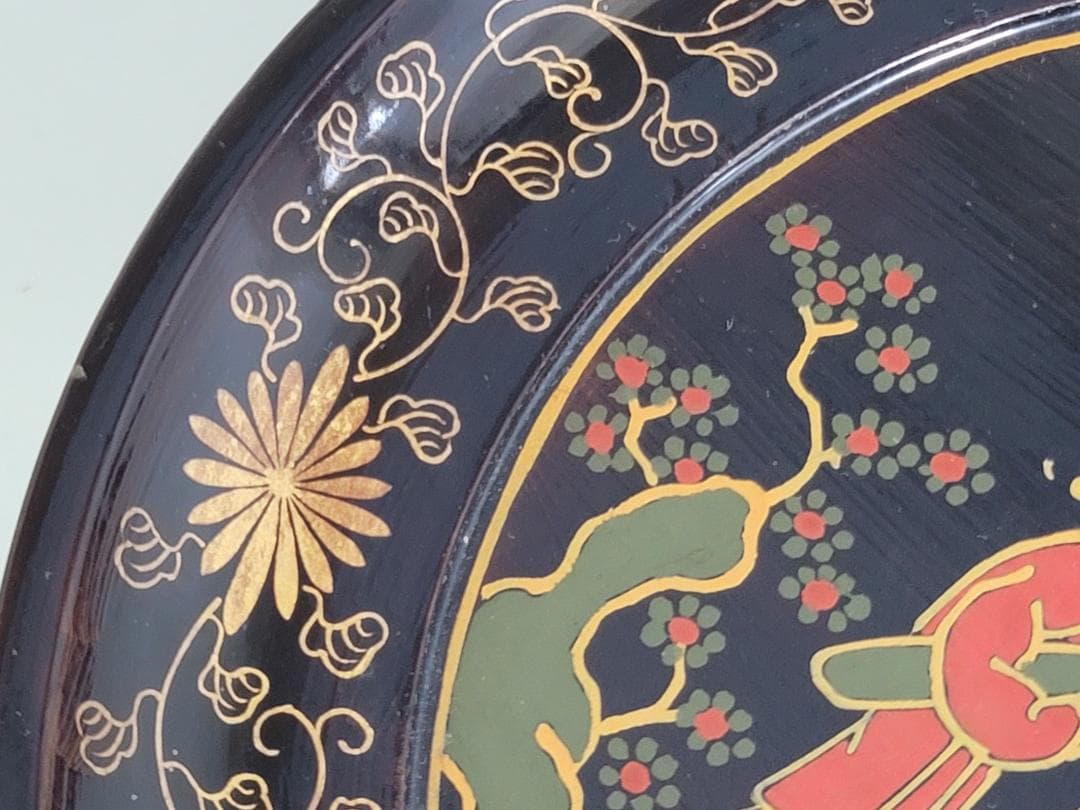 DT344 茶道具 唐物 色絵人物紋 菓子盆 中国 古美術