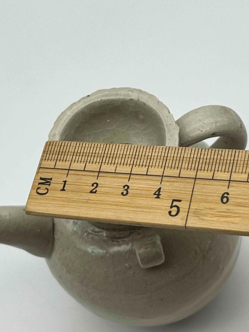 宋時代 湖田窯 青磁双系執壺 青白釉 水注 水指 水差し