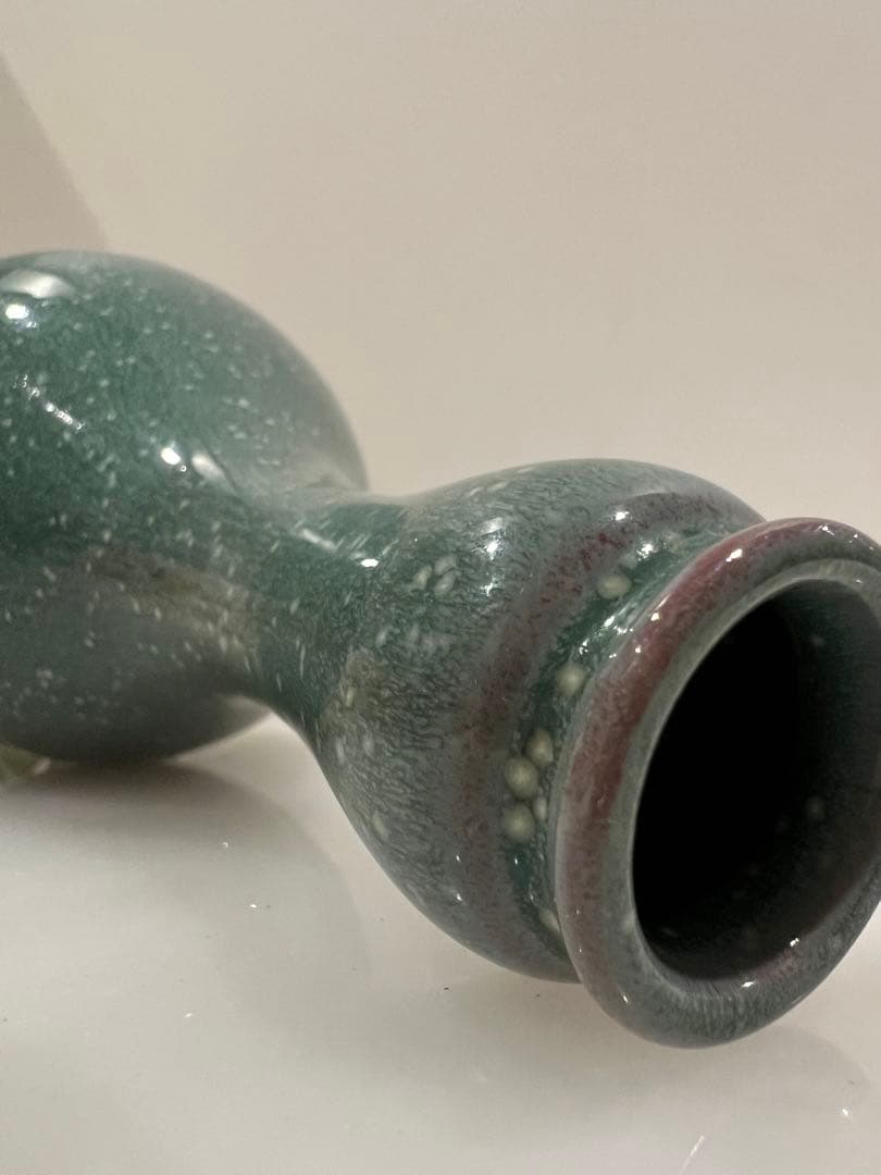 中国明清朝 の鈞窯瓶　中国骨董　古美術　唐物　中国美術品　青磁 ★ 江戸骨董