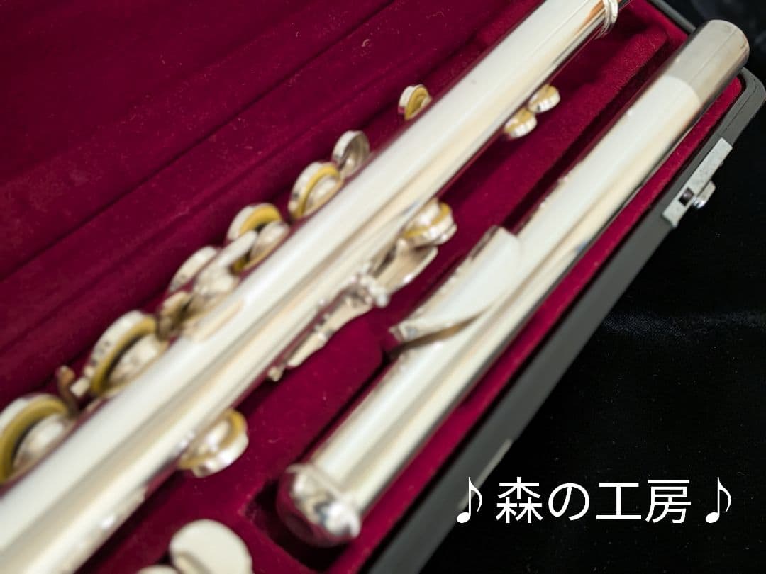 値下げ‼️中古フルート専門店‼️銀メッキ ヤマハフルートYFL211SⅡ Eメカ