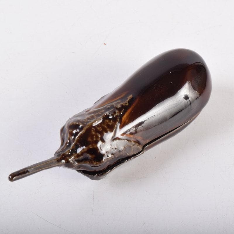 茶道具　山中塗　中村宗悦作　茄子　香合　共布共箱　V　8422