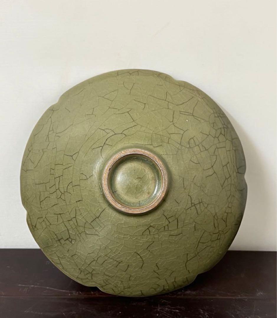 古美術•時代物•龍泉窯青磁茶碗•鉢；西き2-0008