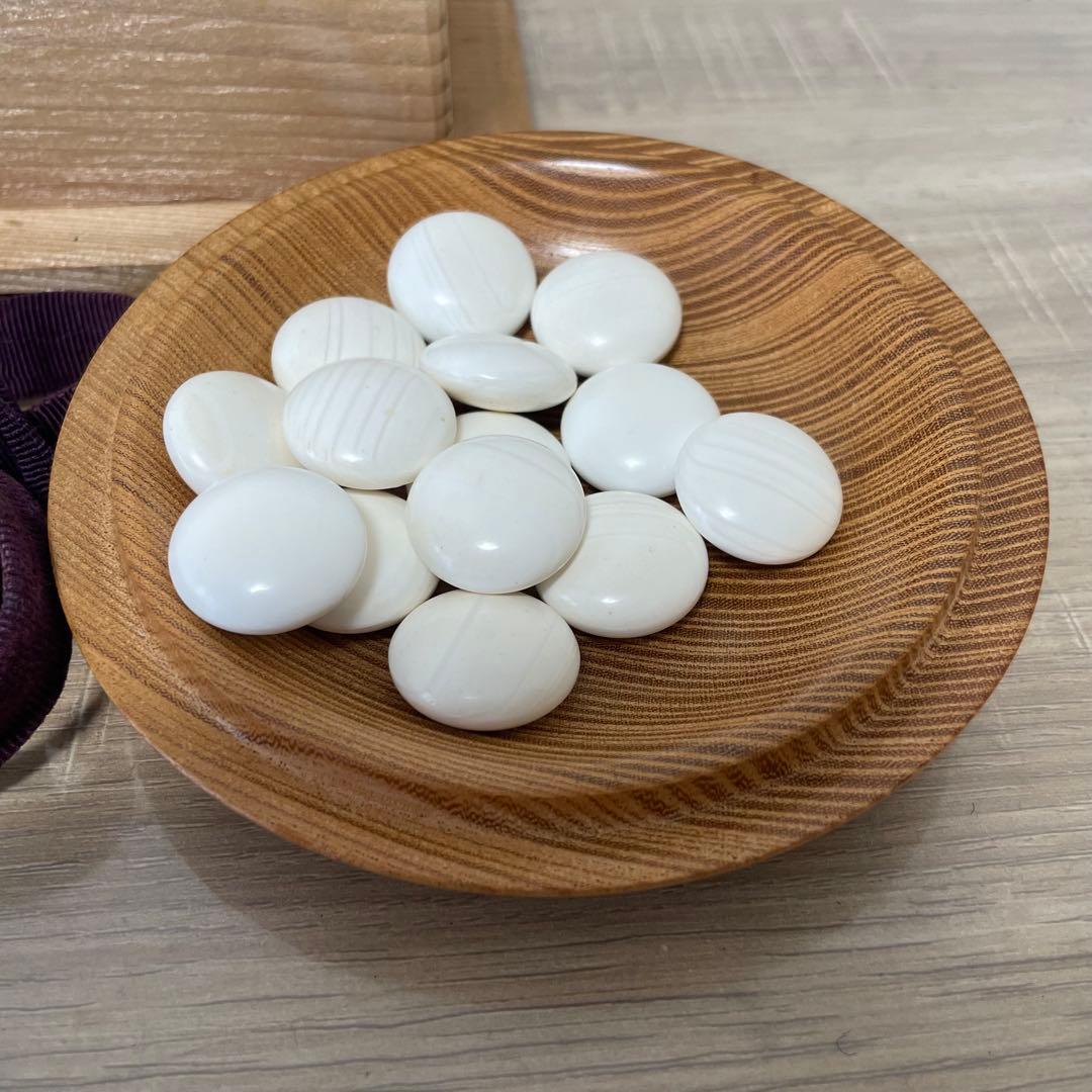 ★良品★ 碁石セット 肉厚 本蛤碁石 那智黒 碁笥 桐箱付き