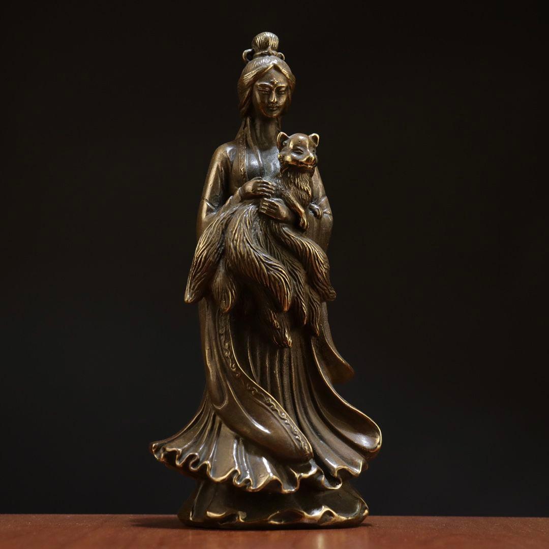 九尾狐仙 霊狐 装飾品 工芸品 美術品 置物
