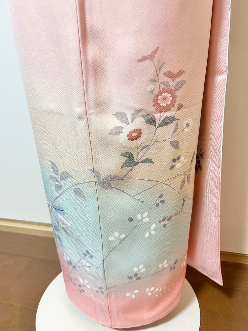 美品 未使用 しつけ糸付 トールサイズ 裄丈長め 訪問着フルセット4点