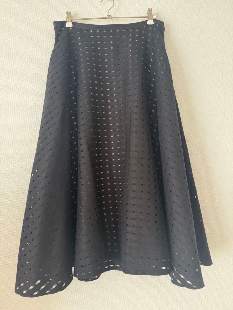 極美品　foxeyウール素材エリススカートブラック　希少サイズ42