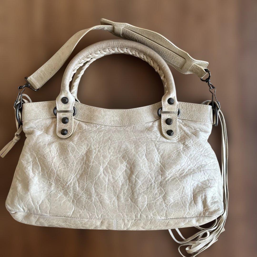 バレンシアガ シティ ベージュ 正規品 保証書あり 付属品完備