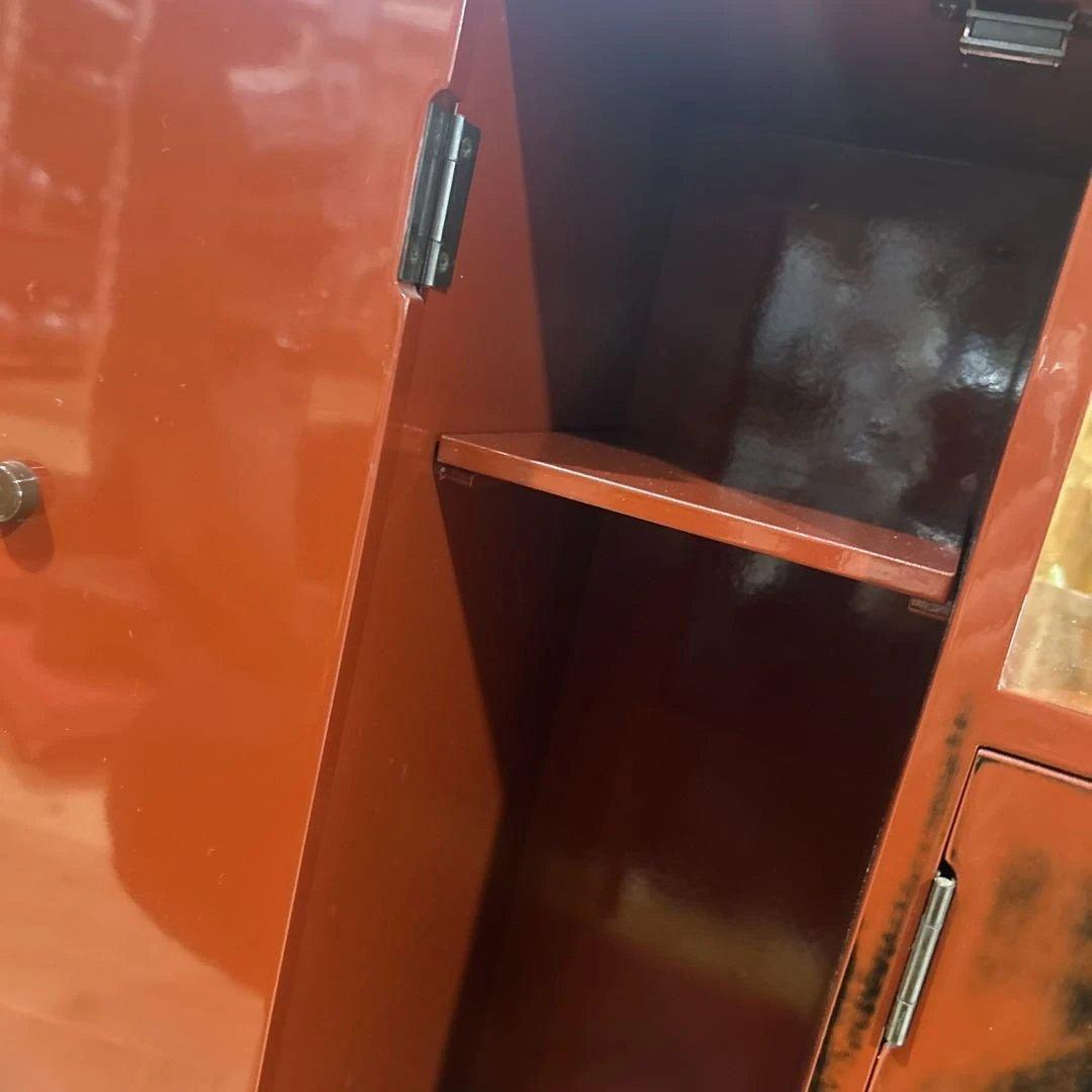 赤い階段型木製箪笥 高級 昭和レトロ 珍品 コレクション｜赤い階段型