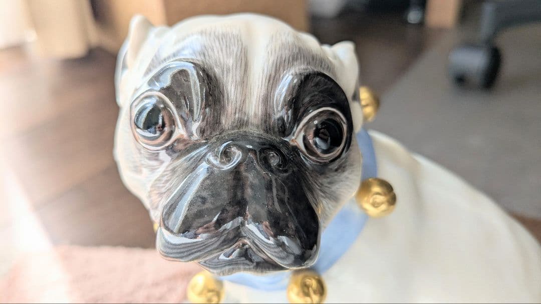 マイセン】陶器製パグの置物