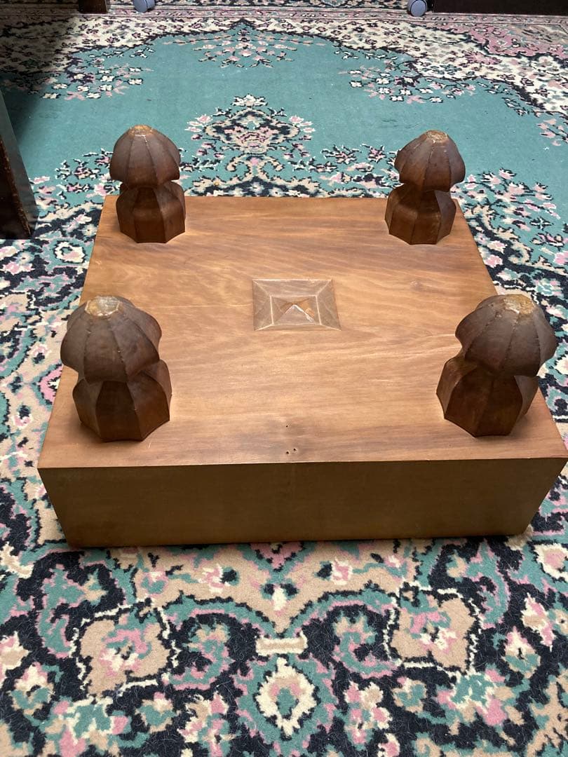 囲碁セット1式　(碁盤脚付ヘソ付・碁石・碁盤カバー)