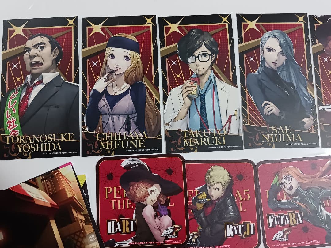 ペルソナ5 セガコラボカフェ ビジュアルカード コースター など まとめ売り