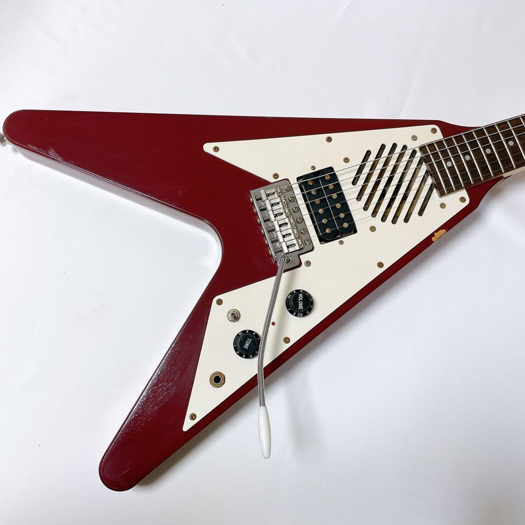 Greco MINI Flying V フライングV 赤 グレコ アンプ内蔵 - メルカリ