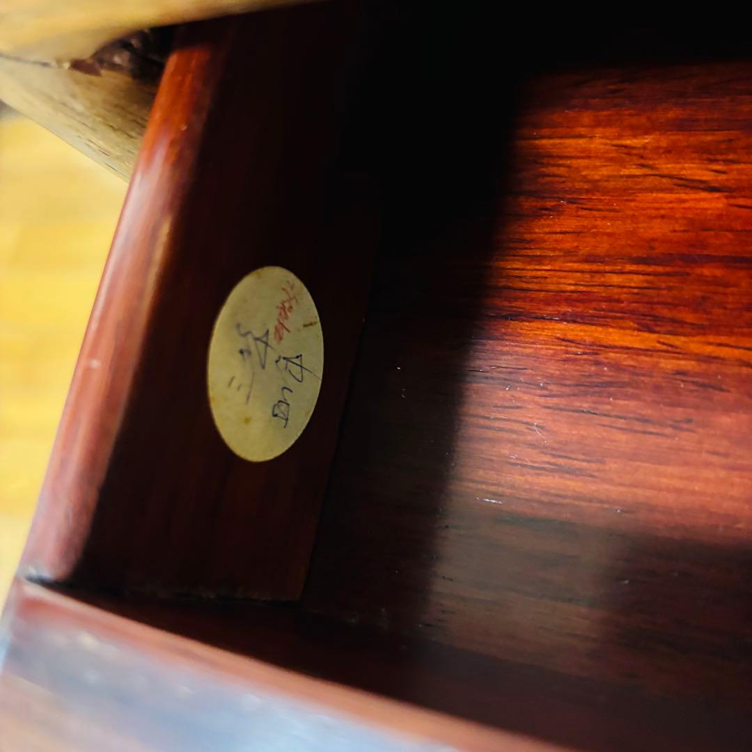 中国骨董 唐木 花梨 無垢材 螺鈿細工 小引き出し 8杯 8段箪笥 箪笥