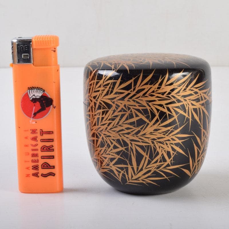 茶道具 岩倉隆弘峯造 笹蒔絵 棗 共箱 V 8768