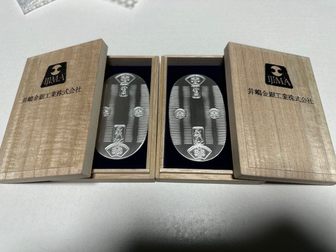 希少 純銀製 大判 小判 造幣局マーク刻印入 2セット 200g以上 天保五両判