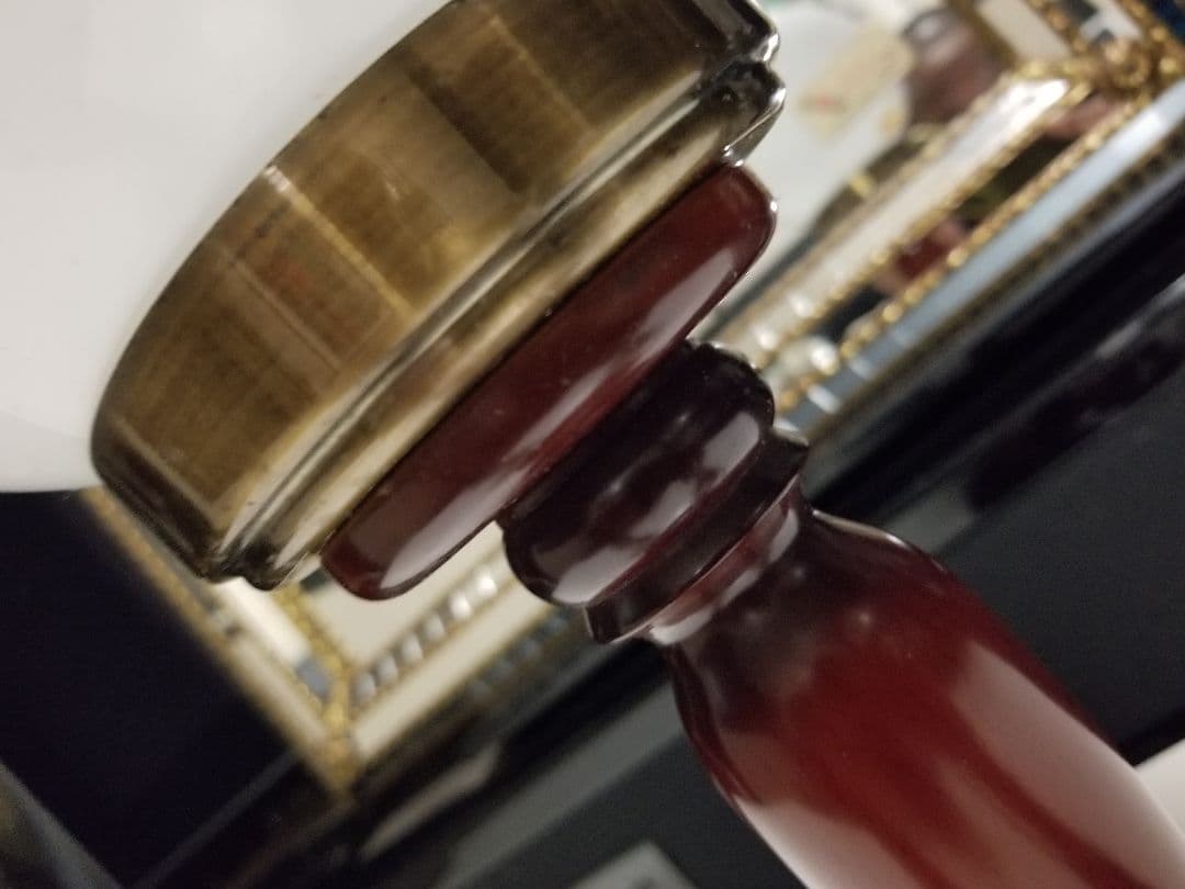 1970's ミッドセンチュリーモダン スピンドルポール 乳白硝子 ボール