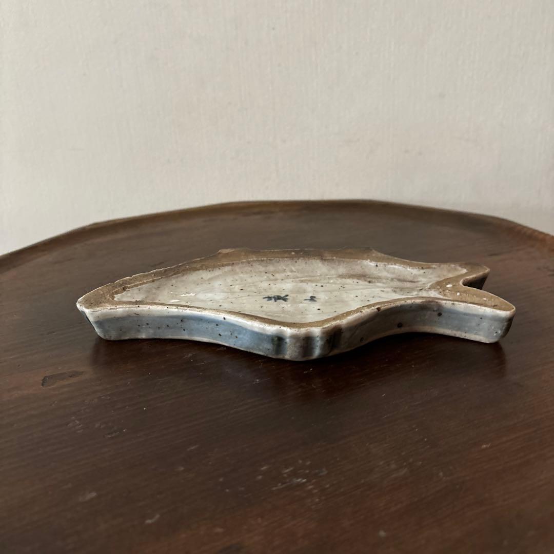 染付魚形硯　東山　兵庫県姫路　江戸時代　骨董　アンティーク検:李朝　三田　伊万里