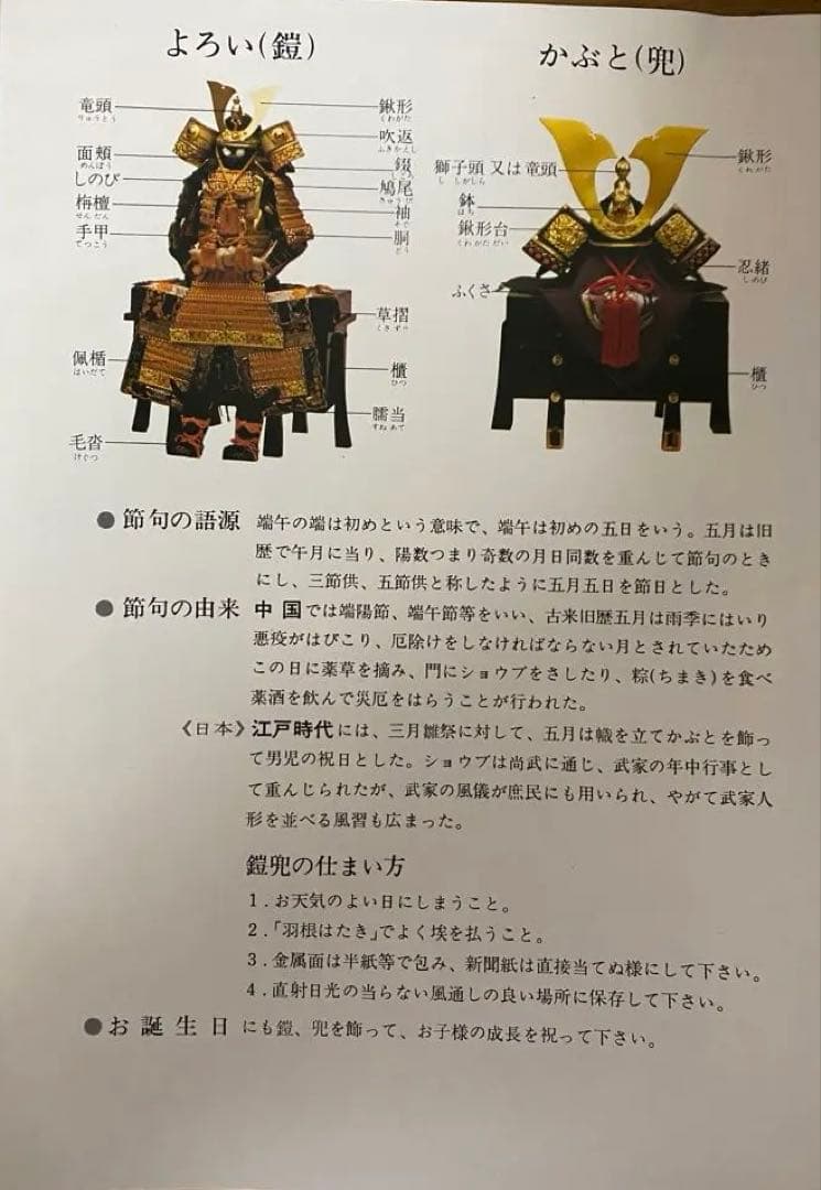 こどもの日　兜の飾り物　藤堂高虎公