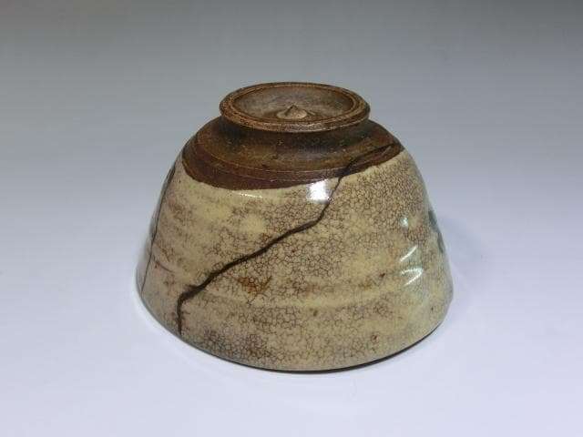 茶碗□仁清 古い薩摩菊紋古茶碗 時代物 直し有りお茶道具 時代箱入