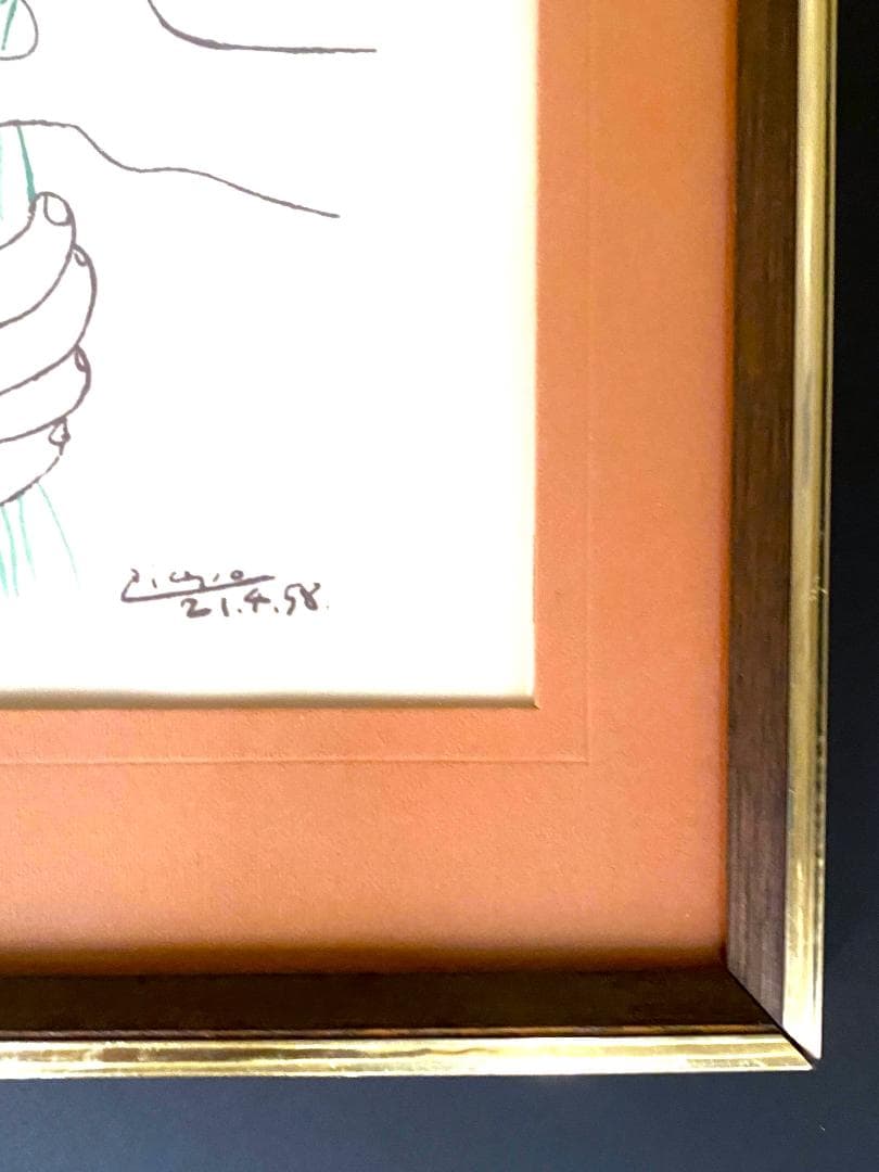 【美品】パブロ・ピカソ☆花束☆シルクスクリーン☆額装済