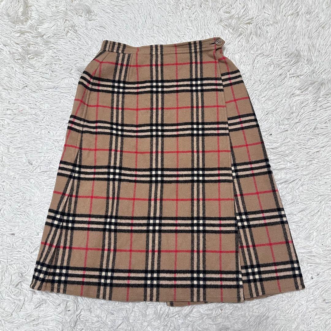 Burberrys リバーシブル 巻きスカート ノバチェック M ウール100%