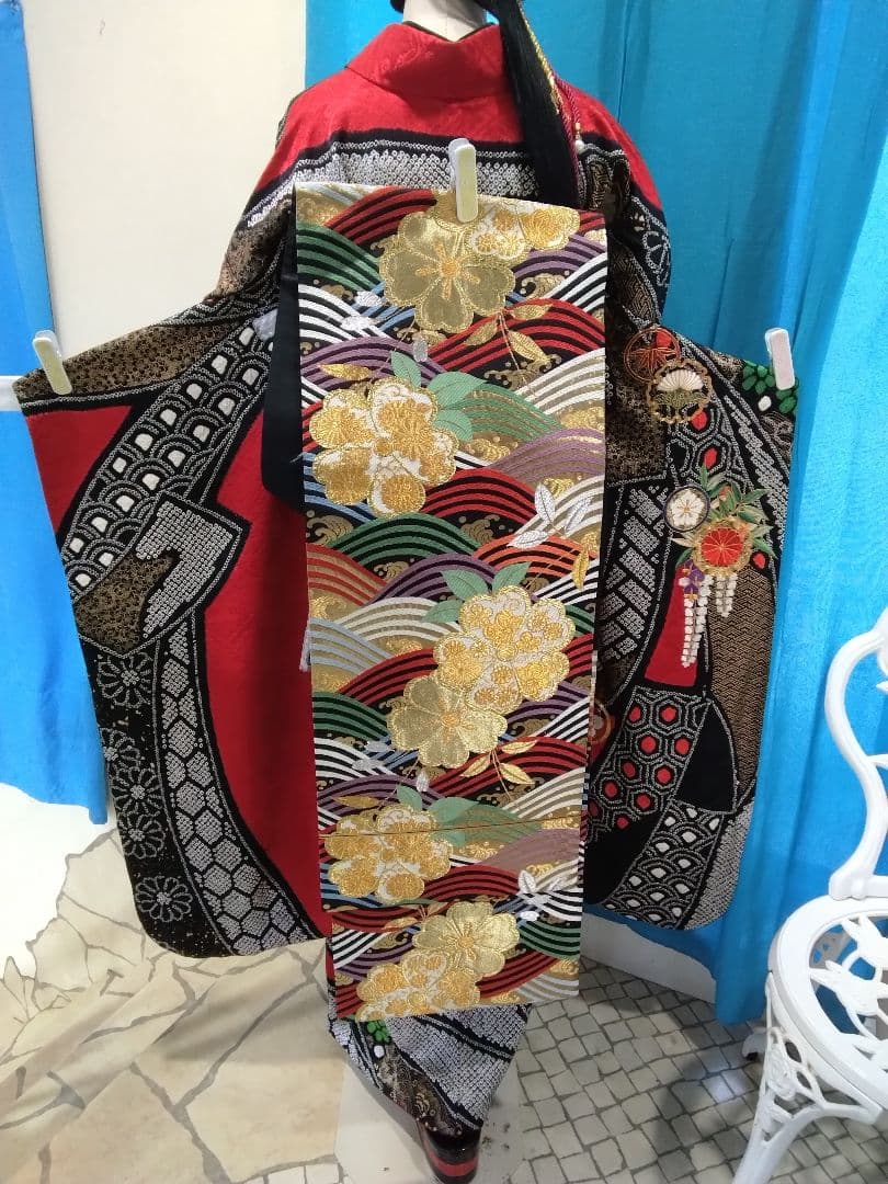 専用】振袖正絹絞り、成人式、襦袢