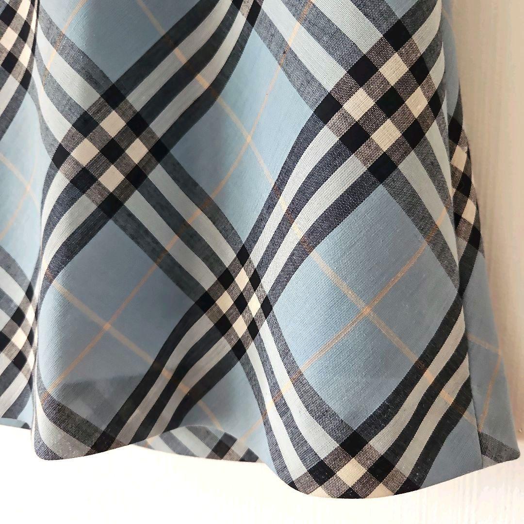 BURBERRY BLUE LABEL ノバチェック スカート 水色 38